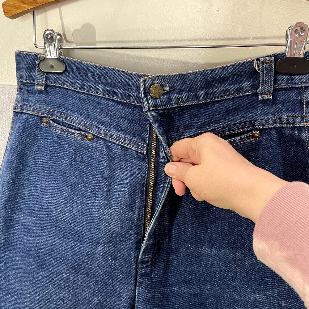 Levis Misses Size 16 Jeans Vintage 80s Made in USA High Rise High Waist Western - Picture 11 of 13